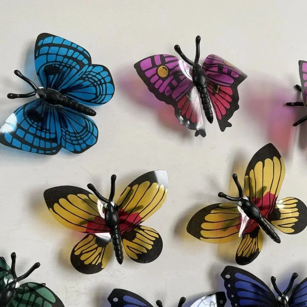 Plastic Butterfly Monarch Insect 10 Pieces Arts Crafts Garden Home Decor Learn